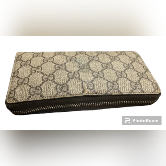 GUCCI AUTHENTIC COATED LEATHER MONOGRAM CANVAS WALLET  EUC - Picture 3 of 12